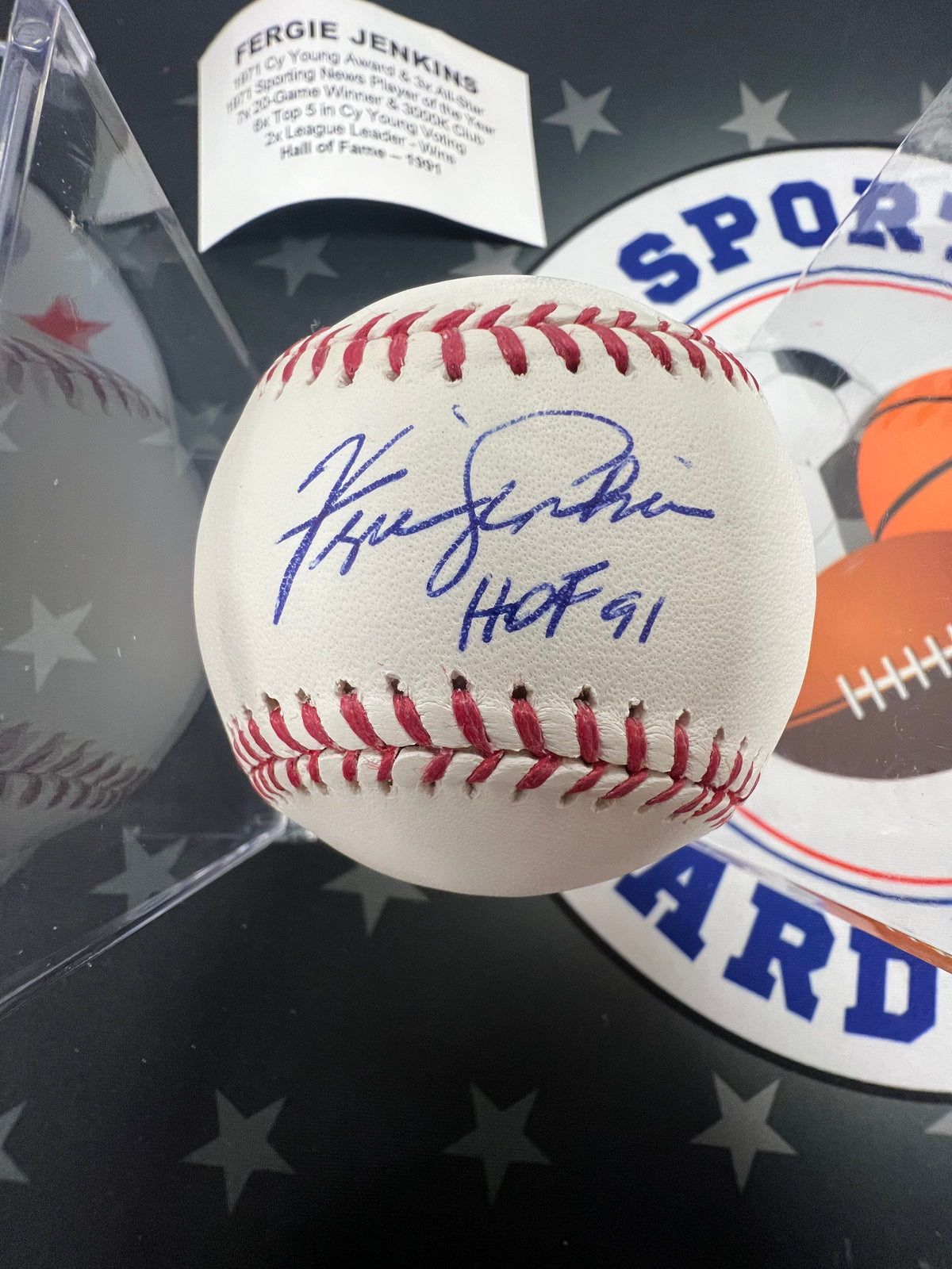 Fergie Jenkins Autographed Baseball w/ Inscription OMLB Tri-Star COA