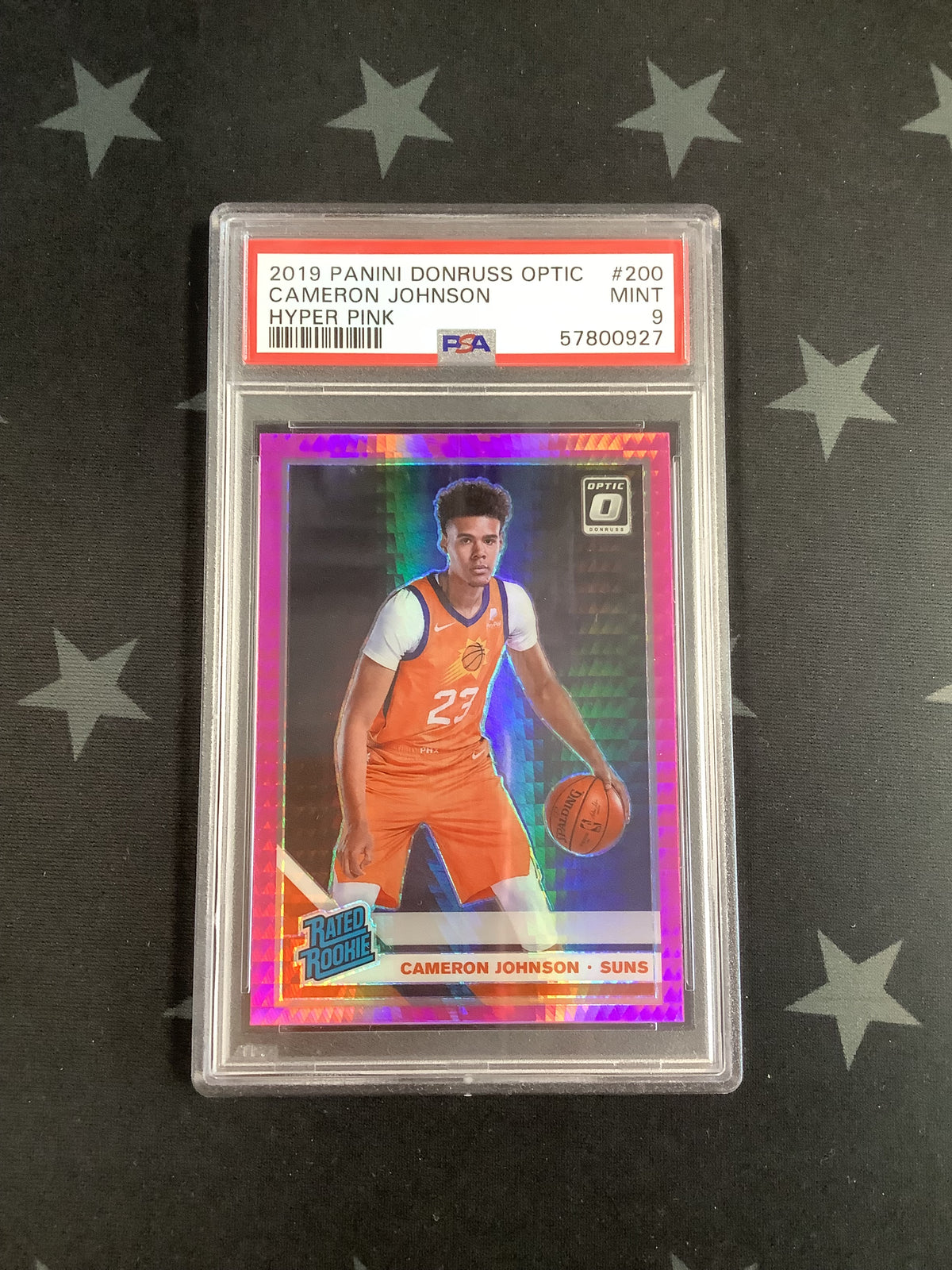 2019 PANINI DONRUSS OPTIC BASKETBALL HYPER PINK CAMERON JOHNSON #200 PSA MINT 9 57800927