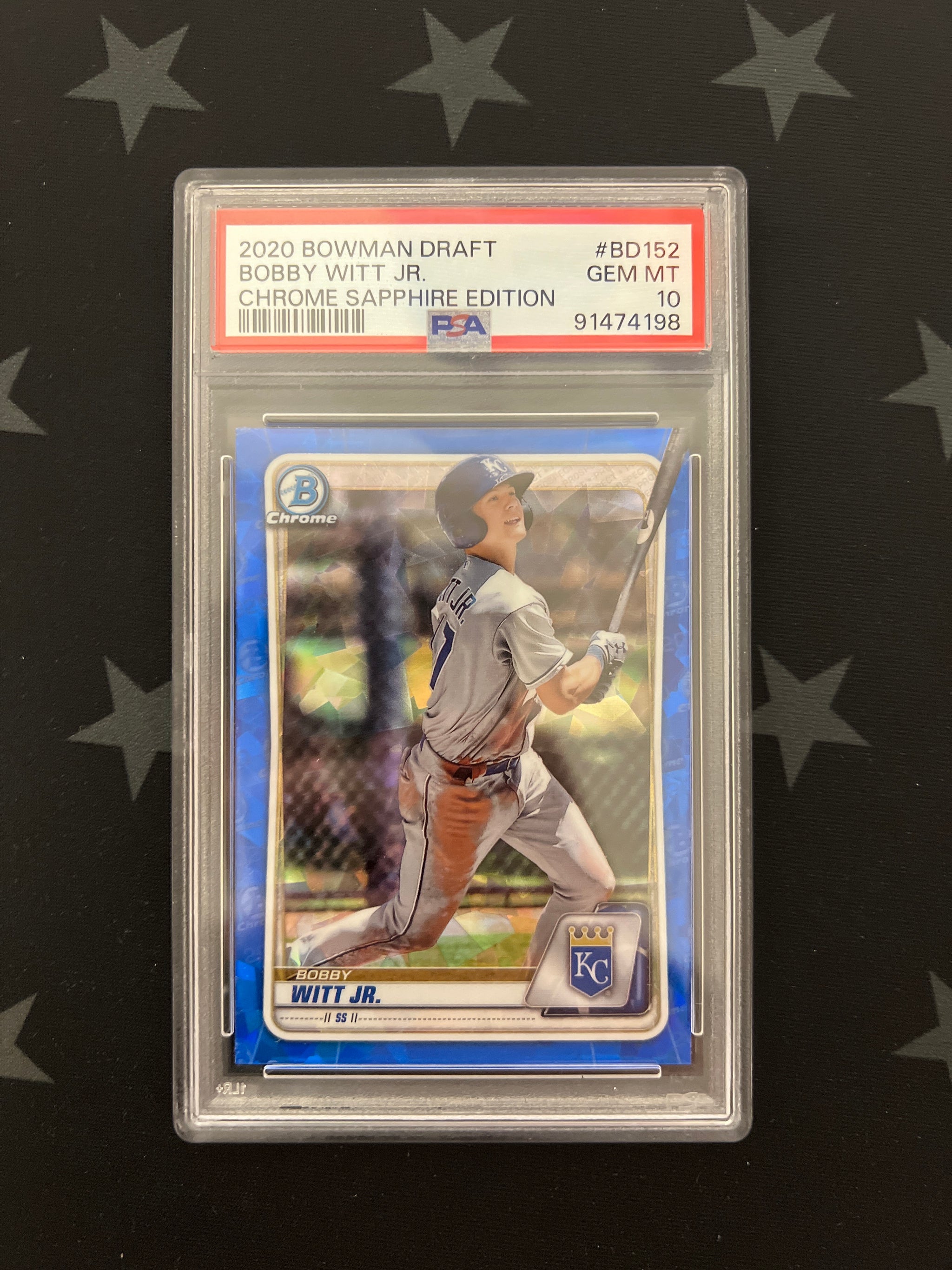 2020 cheapest Bowman Draft Chrome Sapphire Edition BD152 Bobby Witt Jr. PSA 10