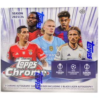 2023/24 Topps Chrome UEFA Club Competitions Soccer Jumbo Box