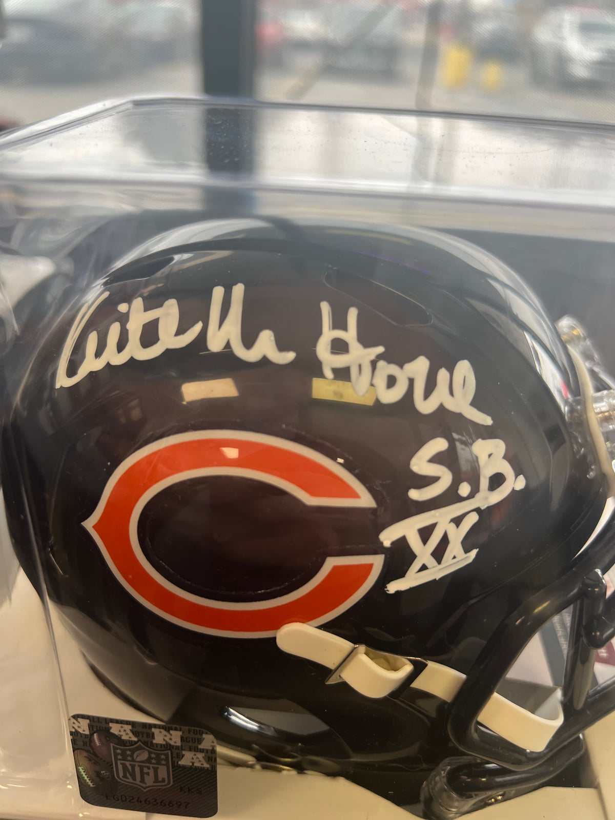 Keith Van Horne "SB XX" Signed Riddell Mini Helmet - JSA Certified