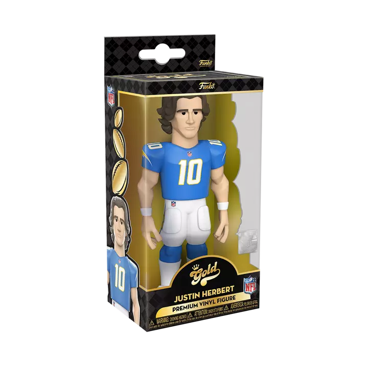 Justin Herbert Gold 5&quot; Funko Pop NFL (Los Angeles Chargers)