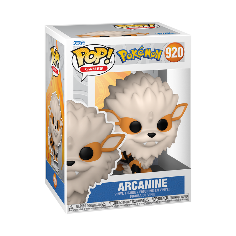 Arcanine Funko Pop Pokemon 920 W/ Protector
