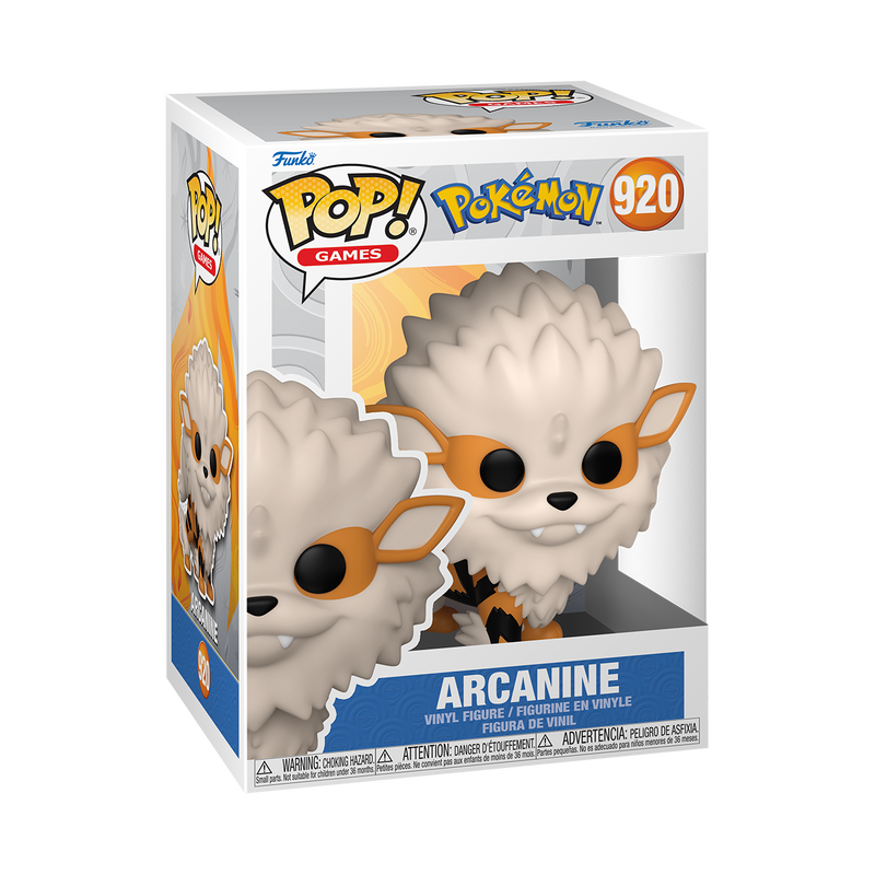Arcanine Funko Pop Pokemon 920 W/ Protector
