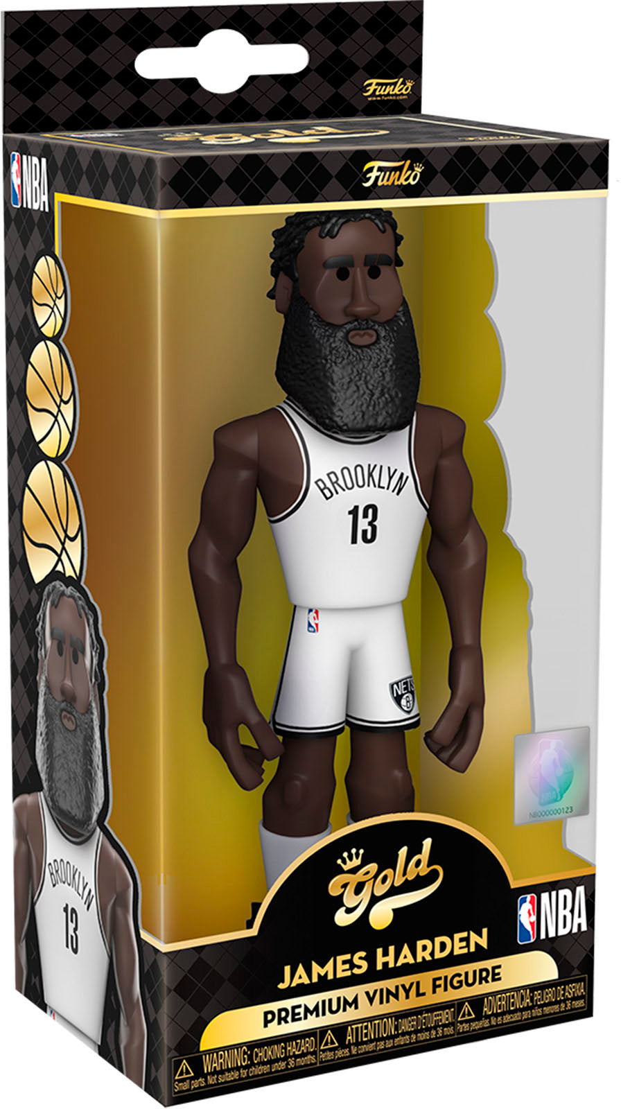 James Harden Gold 5" Funko Pop NBA (Brooklyn Nets)
