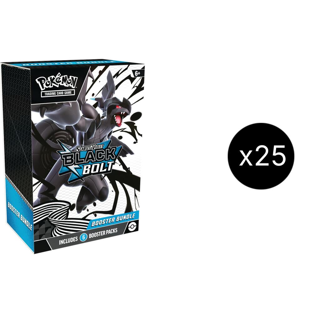 Pokemon Black Bolt Booster Bundle 25 Box Case