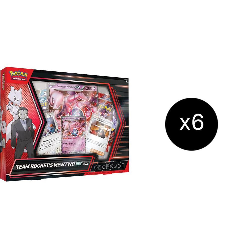 Pokemon Team Rocket&#39;s Mewtwo ex 6 Box Case