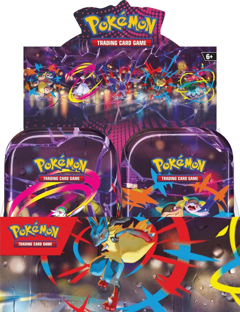 Pokemon Mega Evolution Mega Heroes Mini Tin 10 Tin Display