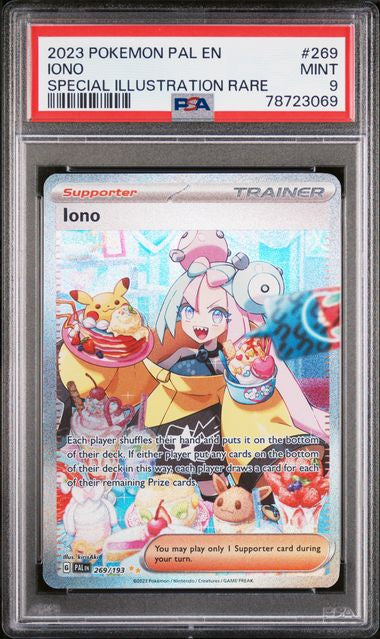 2023 POKEMON SPECIAL ILLUSTRATION RARE PALDEA EVOLVED IONO #269 PSA MINT 9