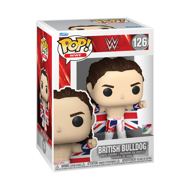 British Bulldog Funko Pop WWE 126 W/ Protector