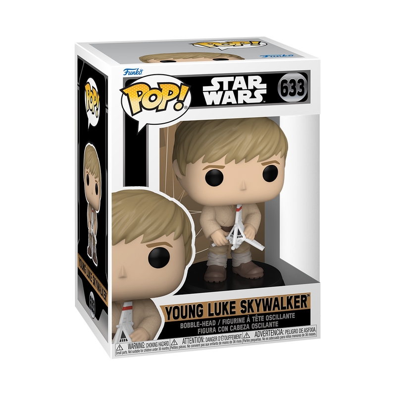 Young Luke Skywalker Funko Pop Star Wars 633 W/ Protector