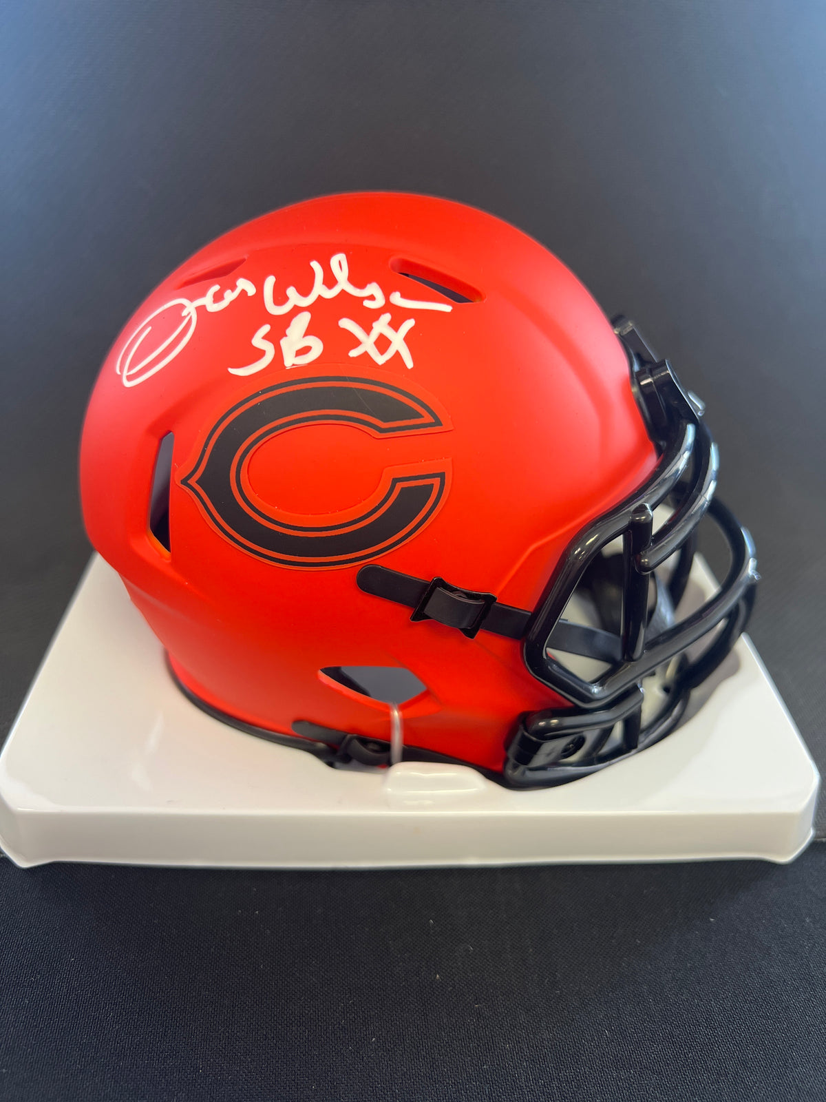 Otis Wilson &quot;SB XX&quot; Signed Riddell Rave Mini Helmet - JSA Certified