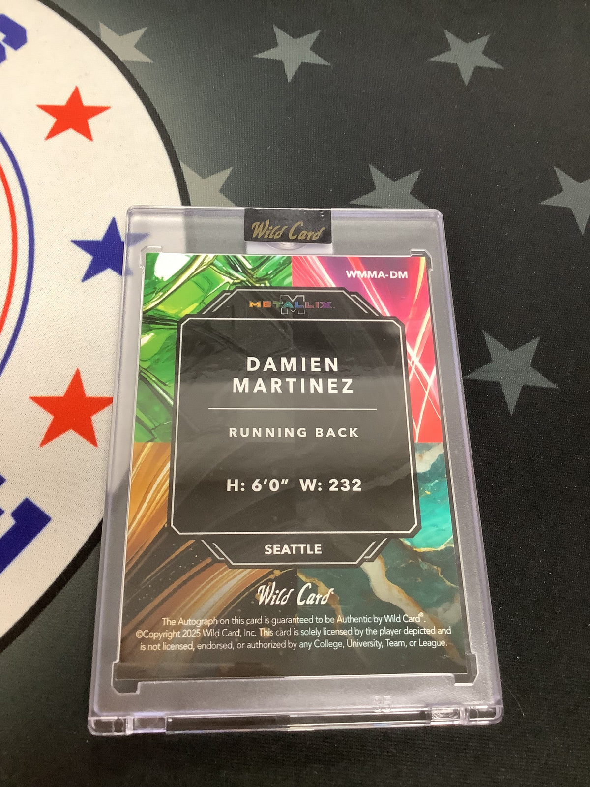 2025 Wild Card Metallix Pro Look Damien Martinez Rookie Auto /3 WMMA-DM Seattle