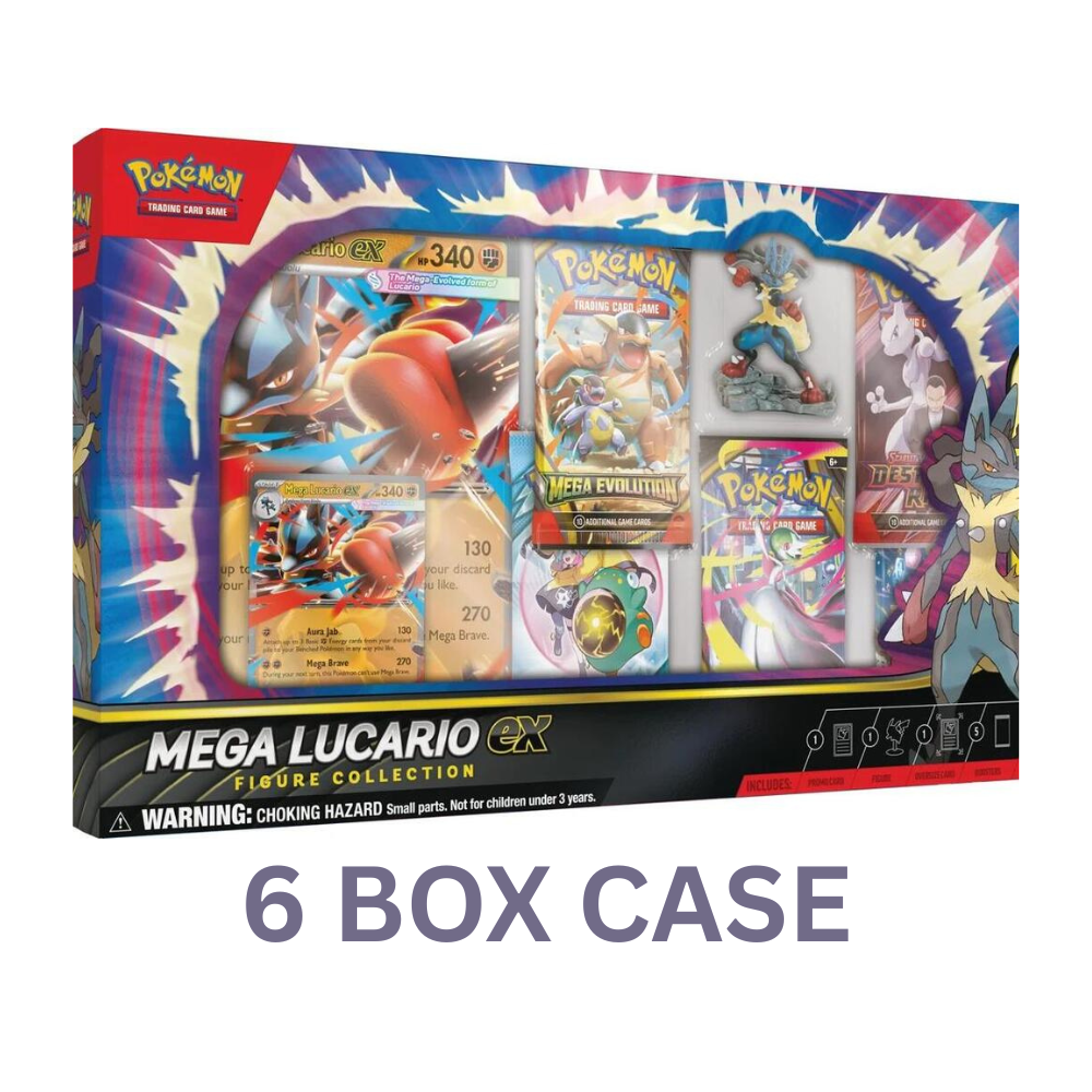 Pokemon Mega Lucario ex Figure Collection 6 Box Case *PRESALE*