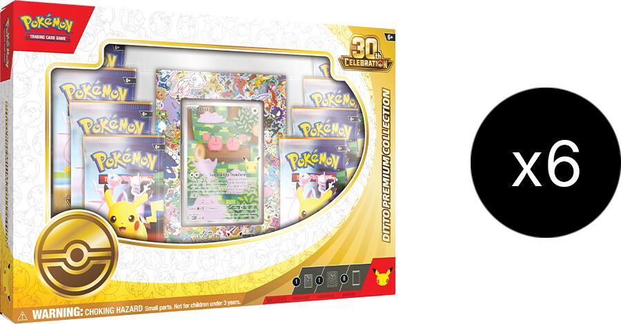 Pokemon 30th Celebration Ditto Premium Collection 6 Box Case *PRESALE*