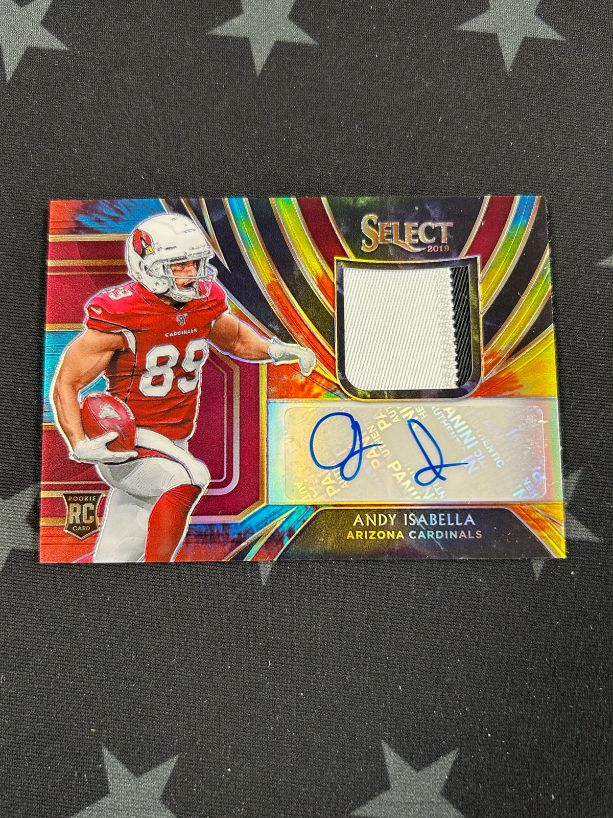 2019 PANINI SELECT FOOTBALL ANDY ISABELLA ROOKIE PATCH AUTO #RM-AI /15