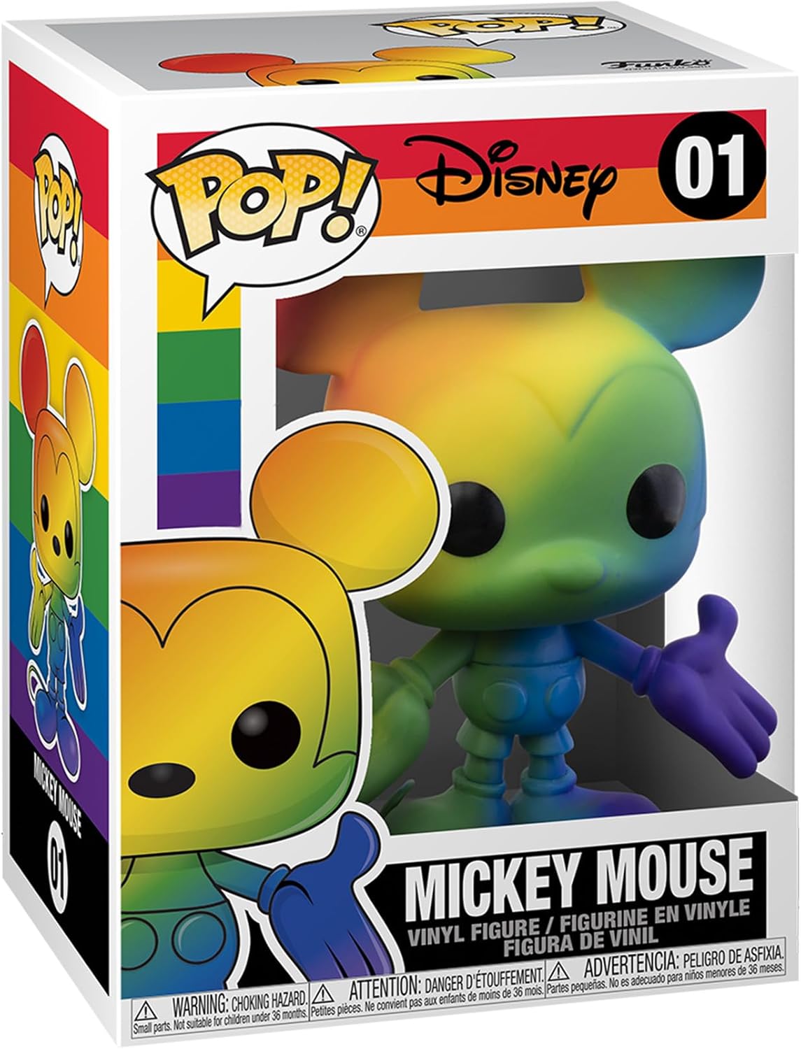 Mickey Mouse (Rainbow) Funko Pop 01 w/ Protector