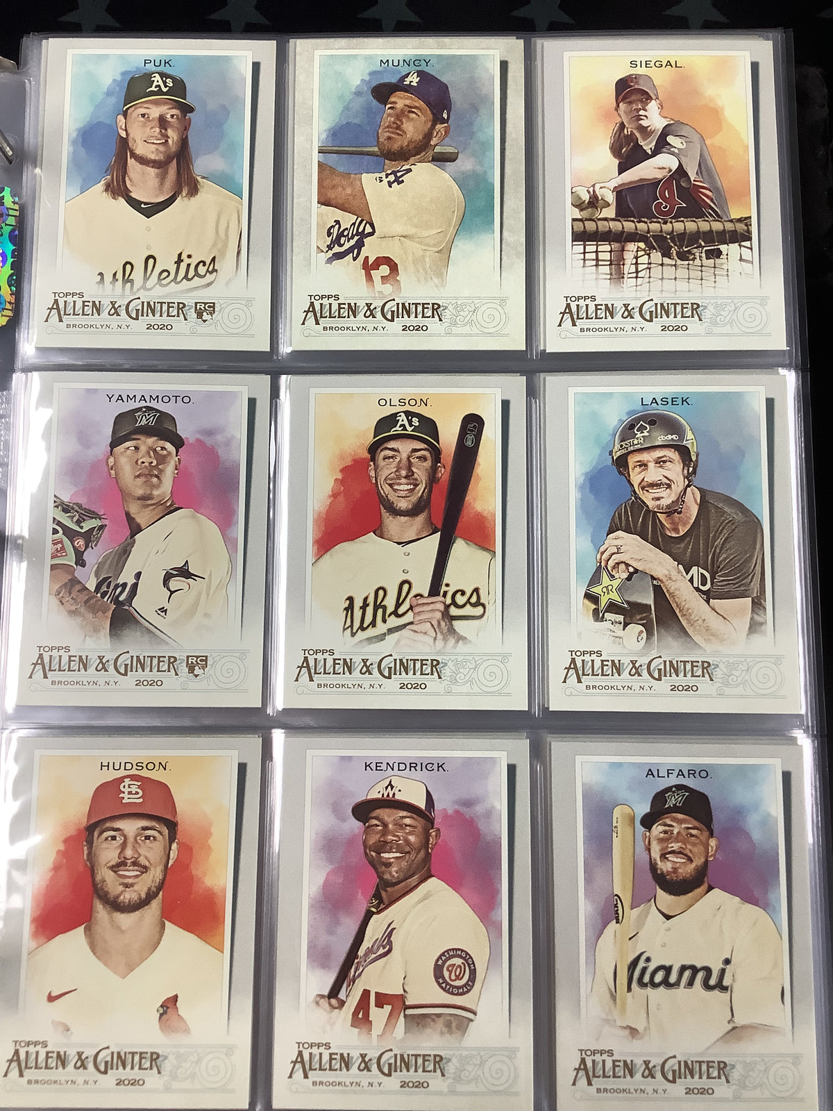 2020 TOPPS ALLEN AND GINTER COMPLETE SET #1-300 PLUS SP SET WITH 5 INSERT SETS