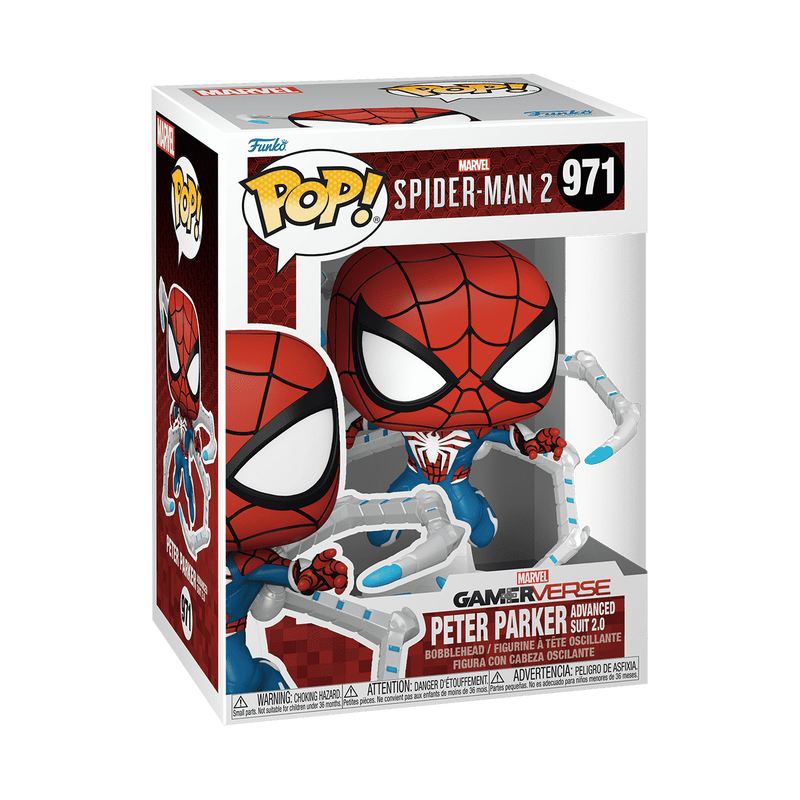 PETER PARKER Funko Pop Marvel Spiderman 2 Gameverse 971 W/ Protector