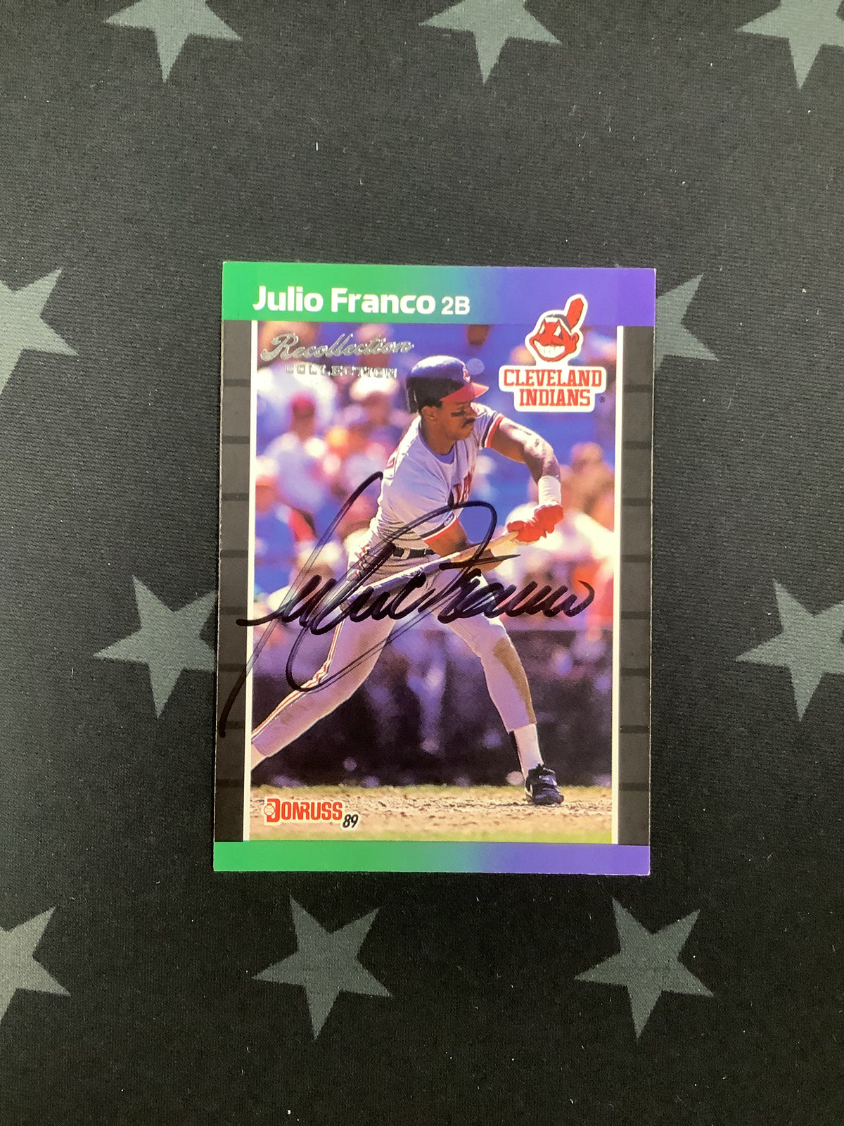 1989 DONRUSS BASEBALL RECOLLECTION JULIO CESAR FRANCO AUTO #310 /48