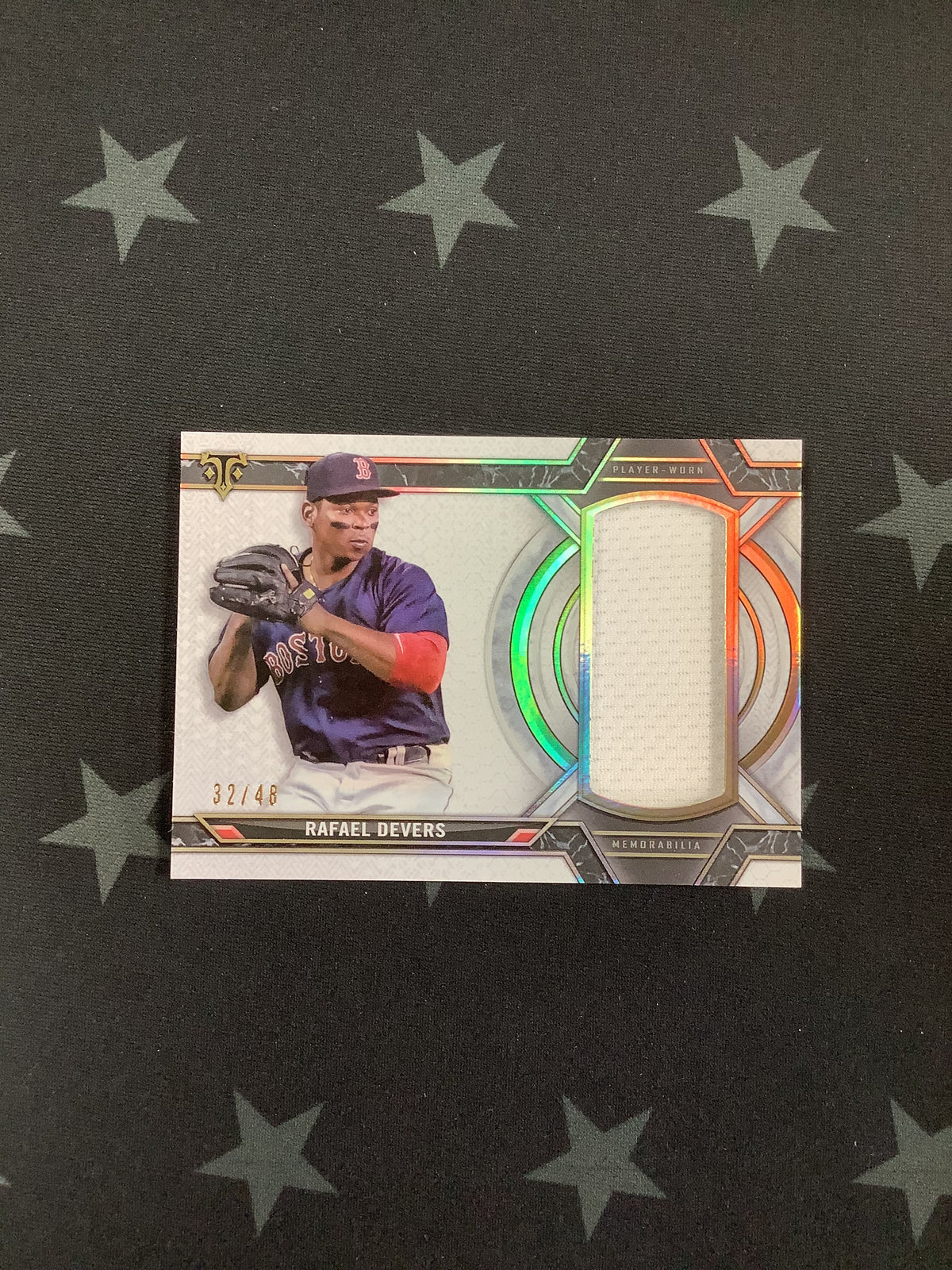 2021 TOPPS TRIPLE THREADS BASEBALL SINGLE JUMBO RELIC RAFAEL DEVERS #SJR-RDE /48