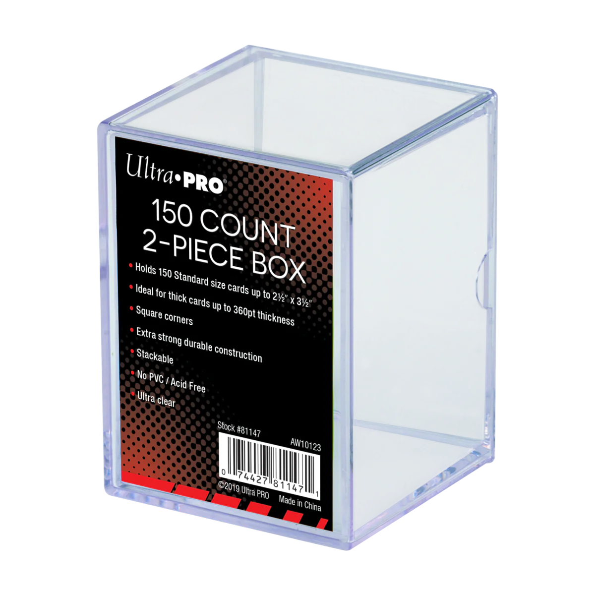 Ultra pro 150 Count 2-Piece Clear Card Storage Box