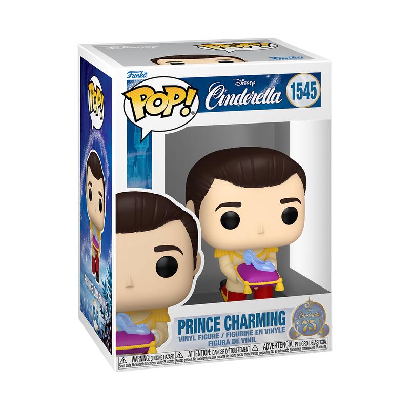 Prince Charming with Slipper (75th Anniversary) Funko Pop Cinderella 1545 w/ Protector