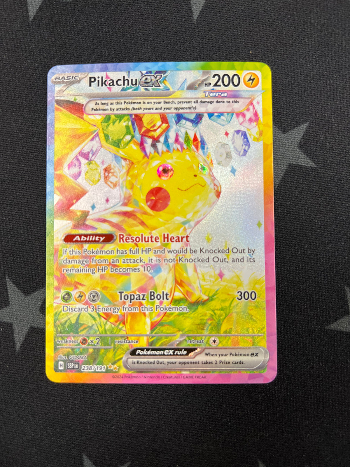 2024 Pokémon Surging Sparks Pikachu EX 238/191 Special Illustration Rare