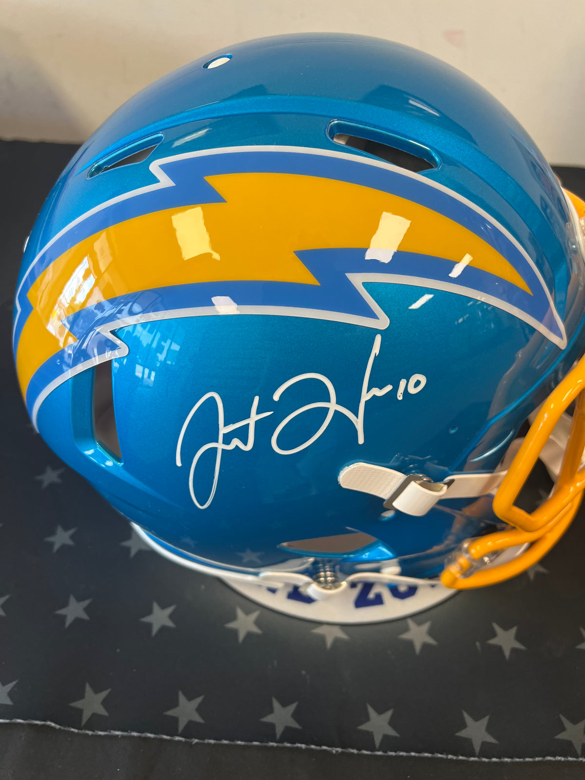 Justin Herbert Autographed Helmet