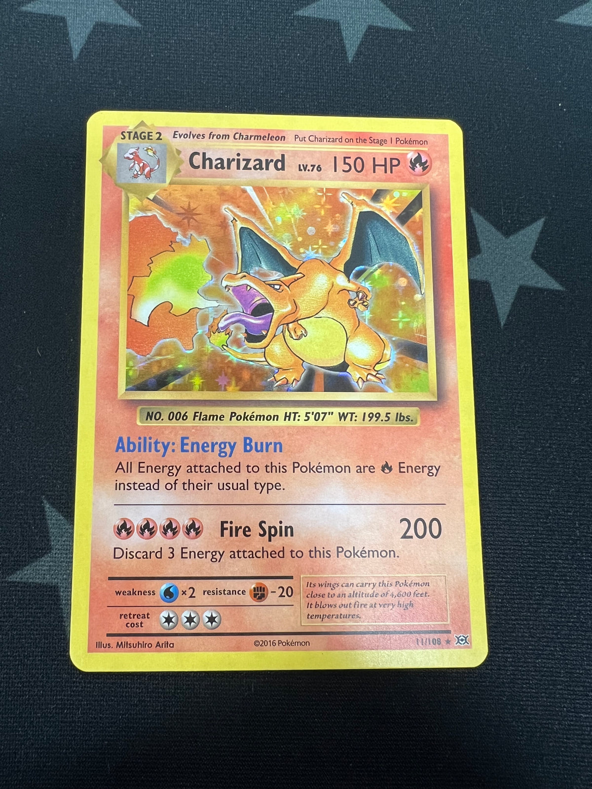 2016 Pokemon Charizard Holo 11/108