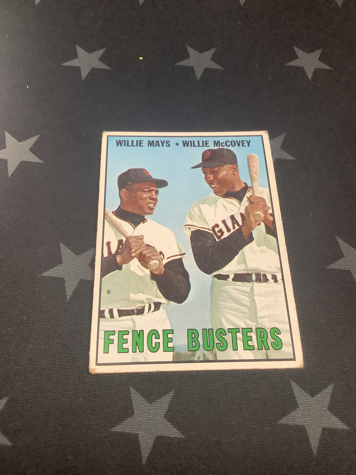 1967 TOPPS WILLIE MAYS WILLIE MCCOVEY FENCE BUTERS #423