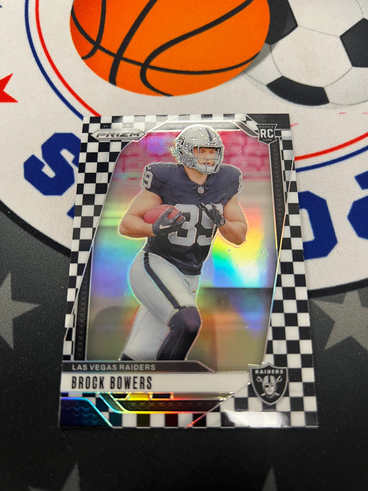 2024 Panini Prizm Football Brock Bowers Checkered Prizm Rookie 315