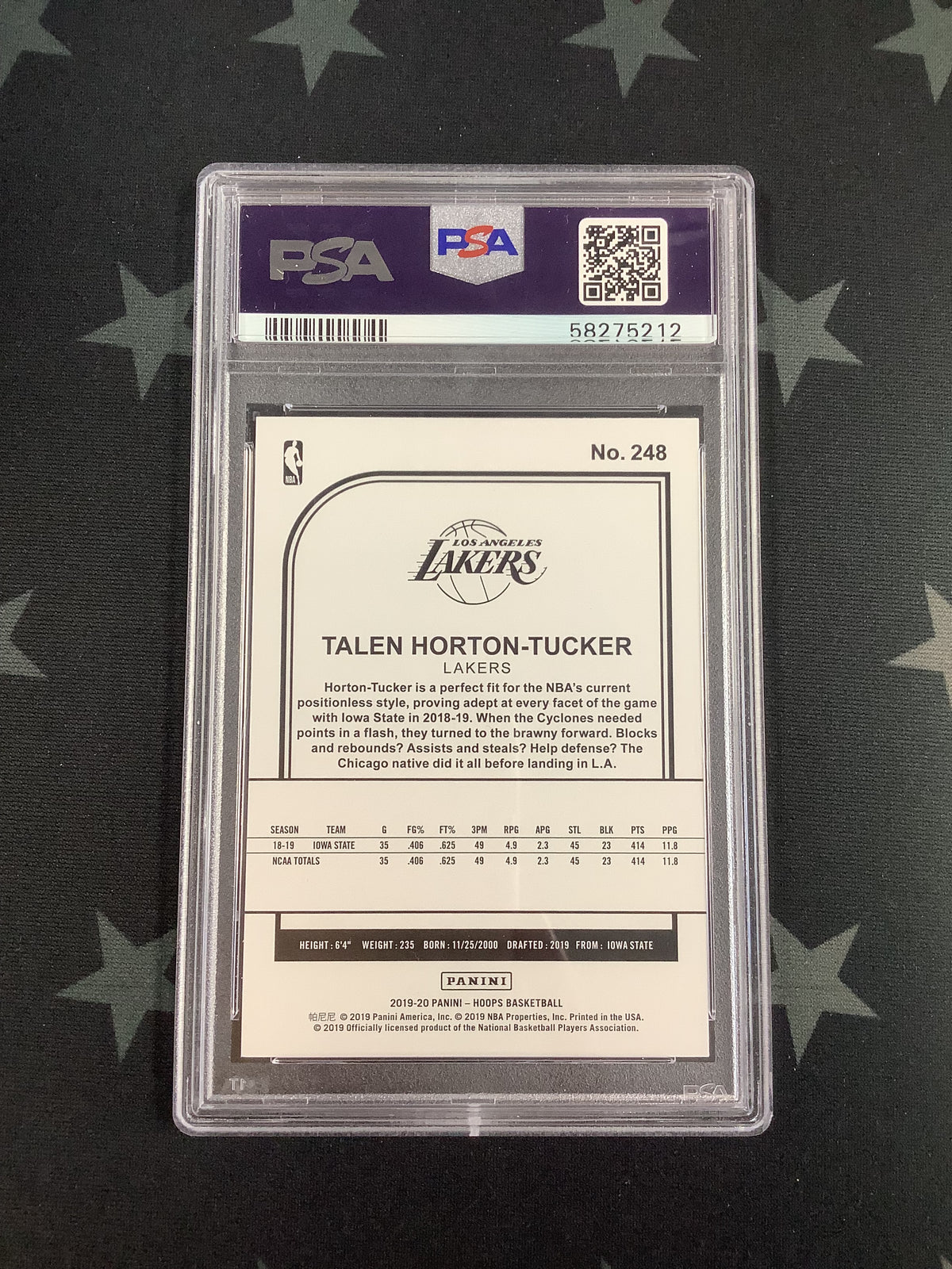 2019 PANINI HOOPS BASKETBALL TALEN HORTON - TUCKER #248 PSA GEM MT 10 58275212