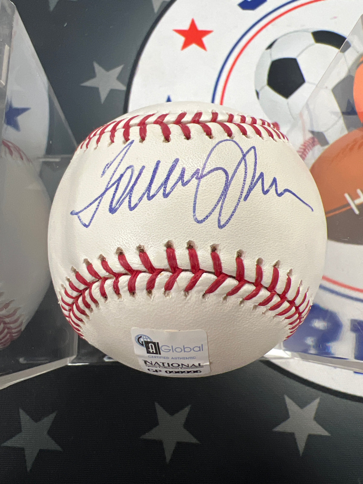 Tommy John Autographed Baseball OMLB GA Authentic COA