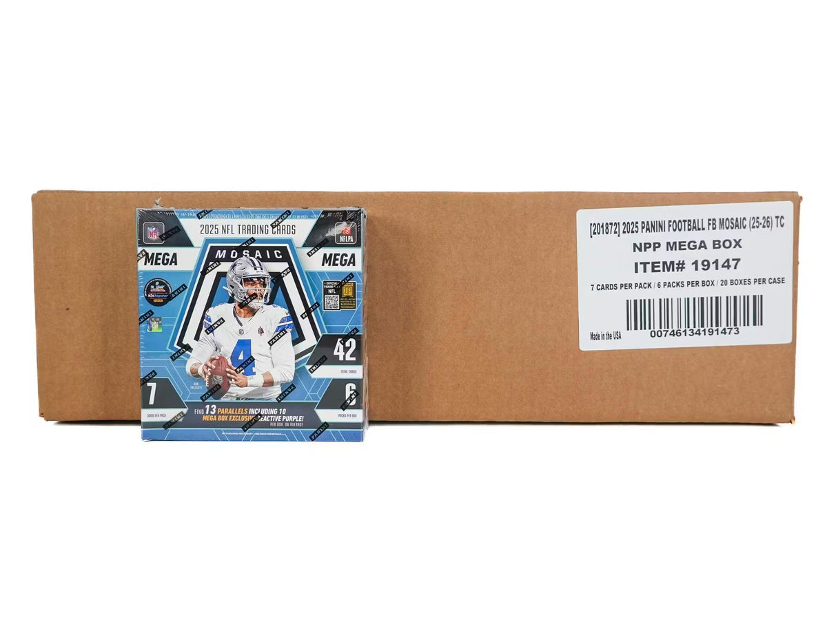 2025 Panini Mosaic Football Mega Box 20-Box Case