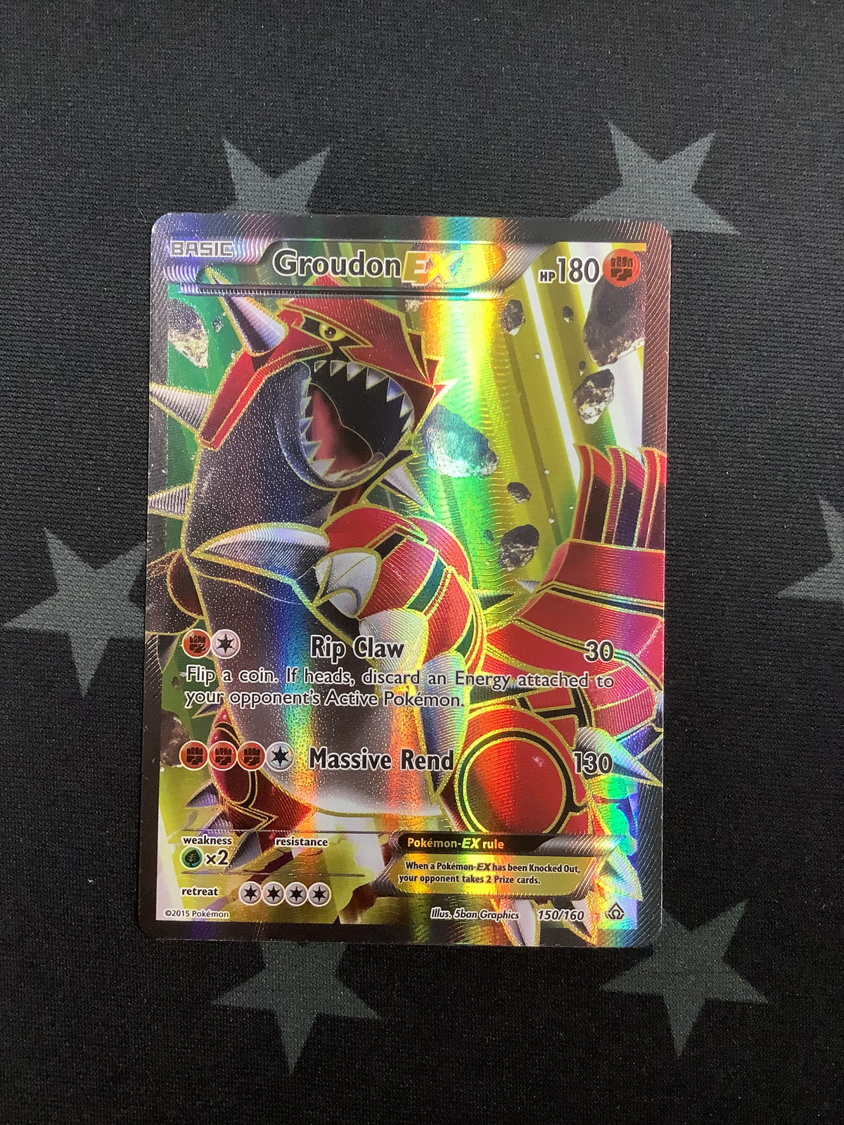 2015 POKEMON PRIMAL CLASH GROUDON EX #150 FULL ART