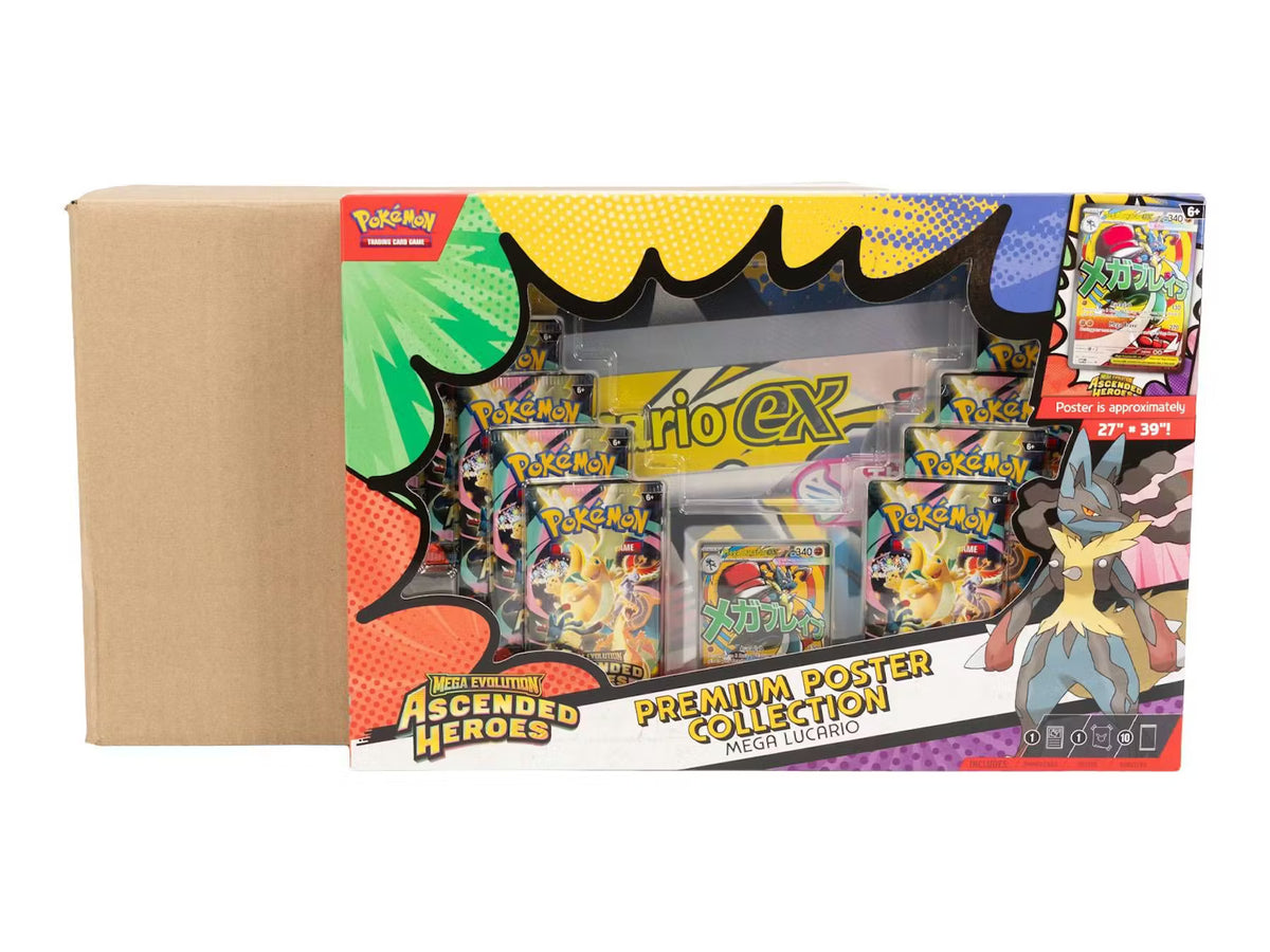 Pokemon Ascended Heroes Premium Poster Collection 6 Box Case
