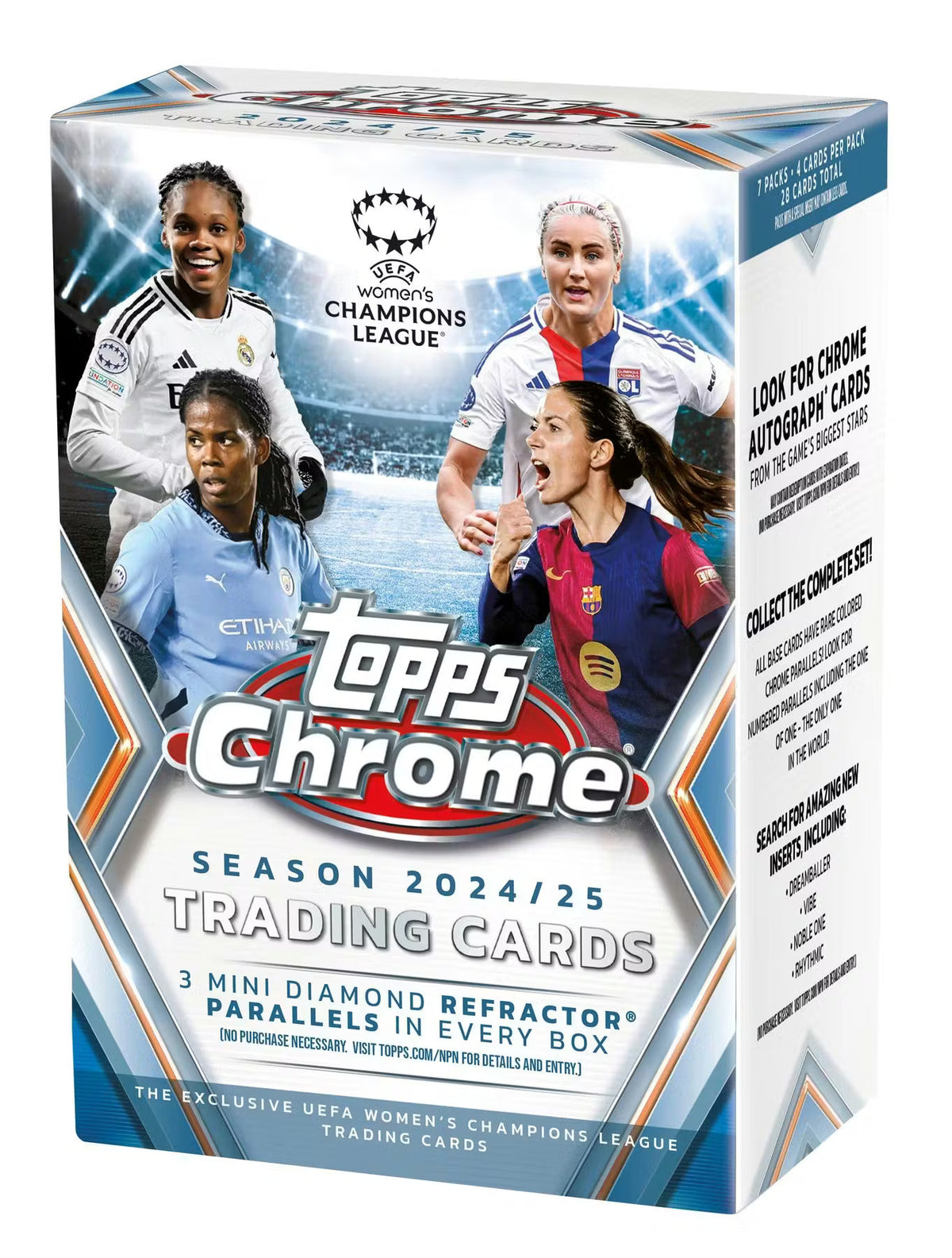 2024-25 Topps Chrome UEFA Women's Champions League Soccer Blaster Box