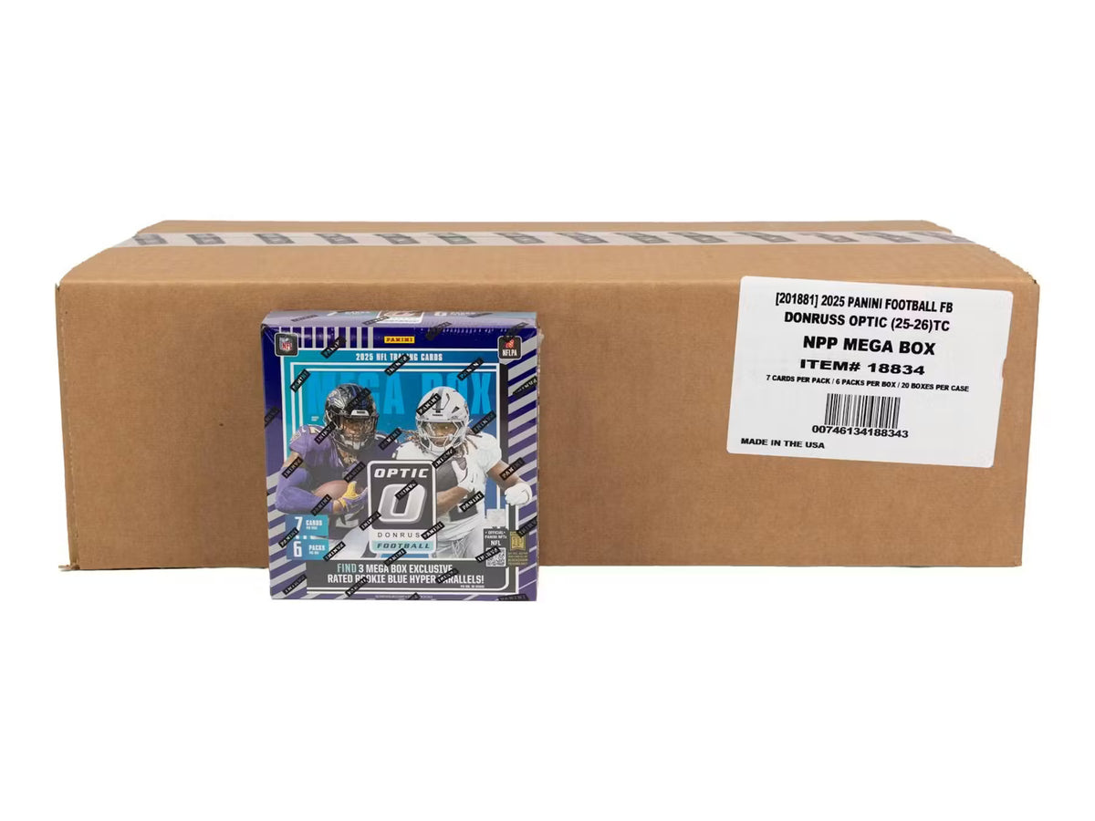 2025 Panini Donruss Optic Football Mega 20-Box Case (Blue Hyper Parallels)