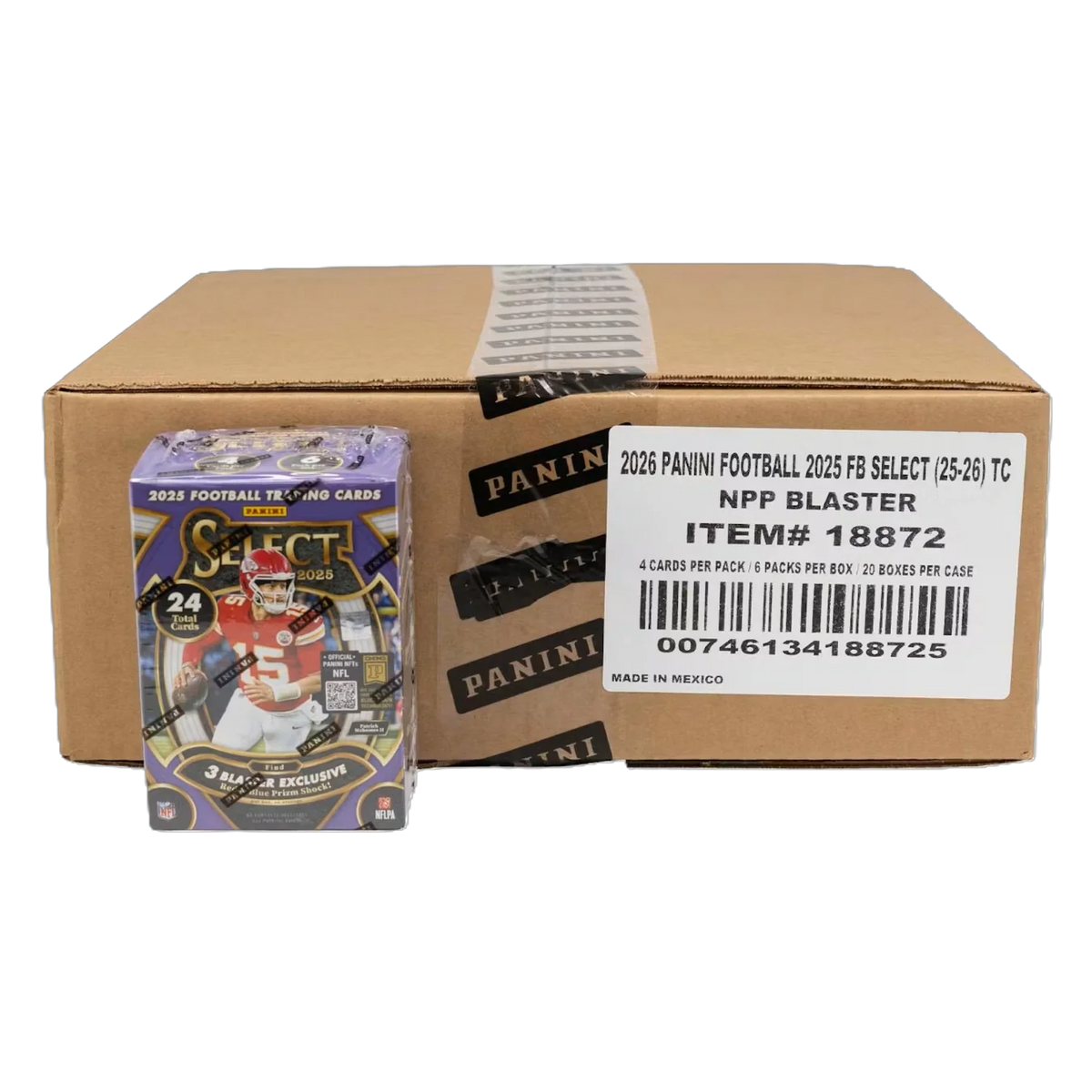 2025 Panini Select Football 20 Blaster Box Case (Red and Blue Prizm)