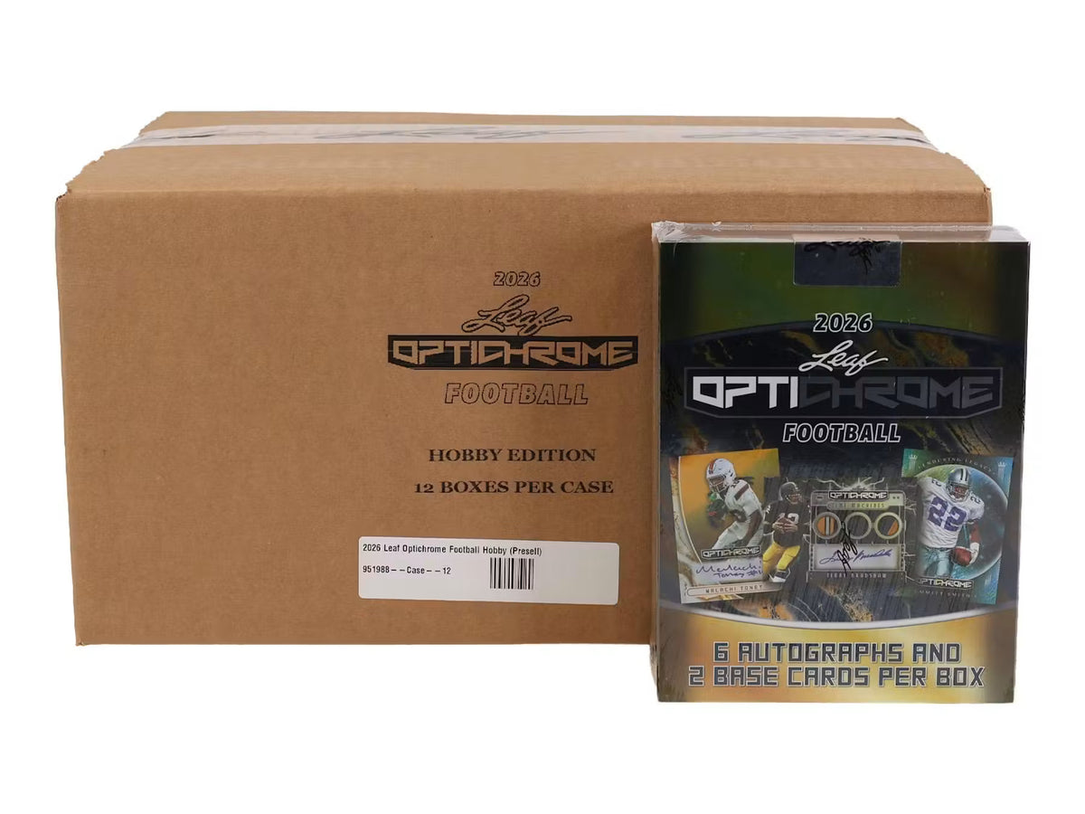 2026 Leaf Optichrome Football Hobby 12 Box Case