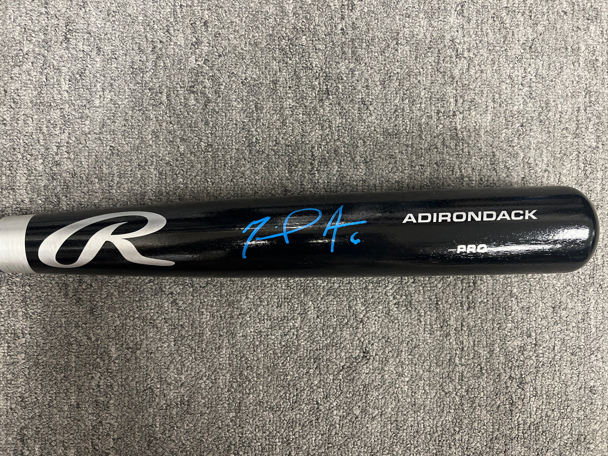 Miguel Amaya Autographed Baseball Bat Blue Ink JSA COA