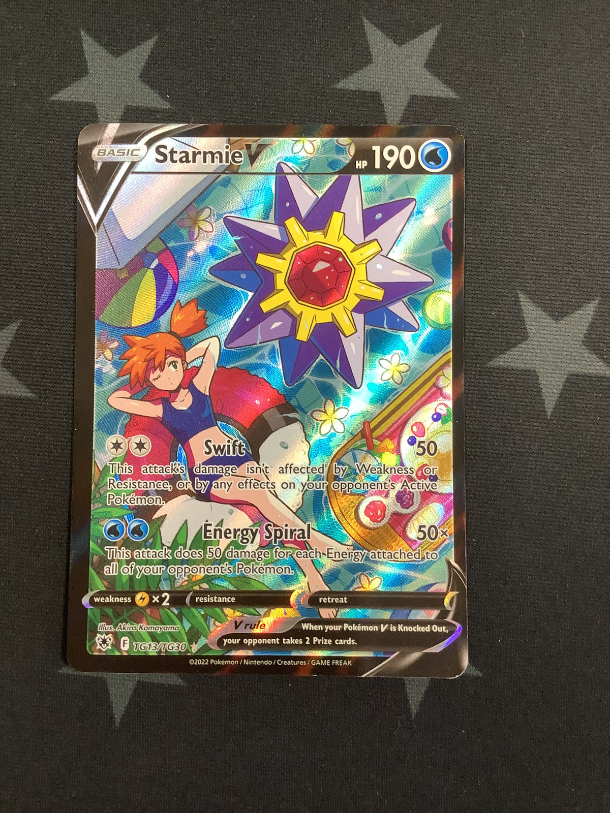 2022 POKEMON SWORD &amp; SHIELD ASTRAL RADIANCE #TG13 FULL ART/STARMIE V