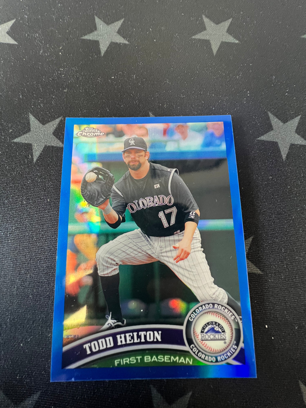 2011 Topps Todd Helton Blue Refractor /99 No. 87