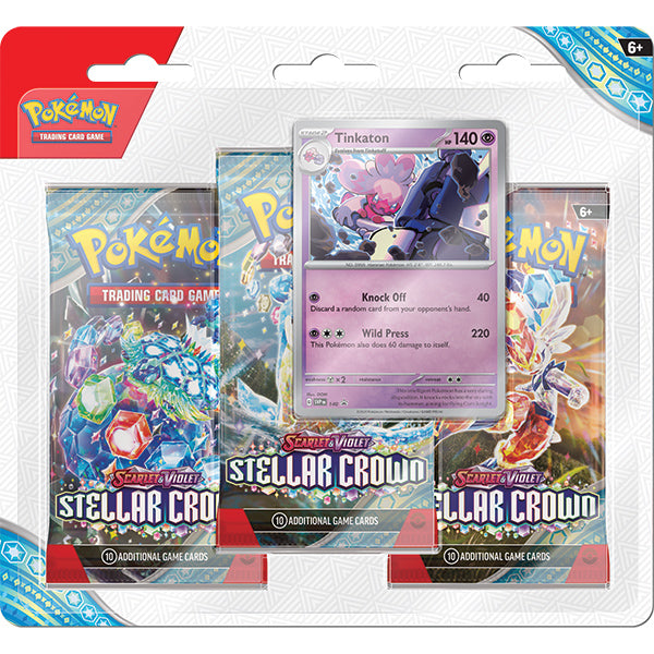 Pokemon Stellar Crown 3 Pack Blister Case