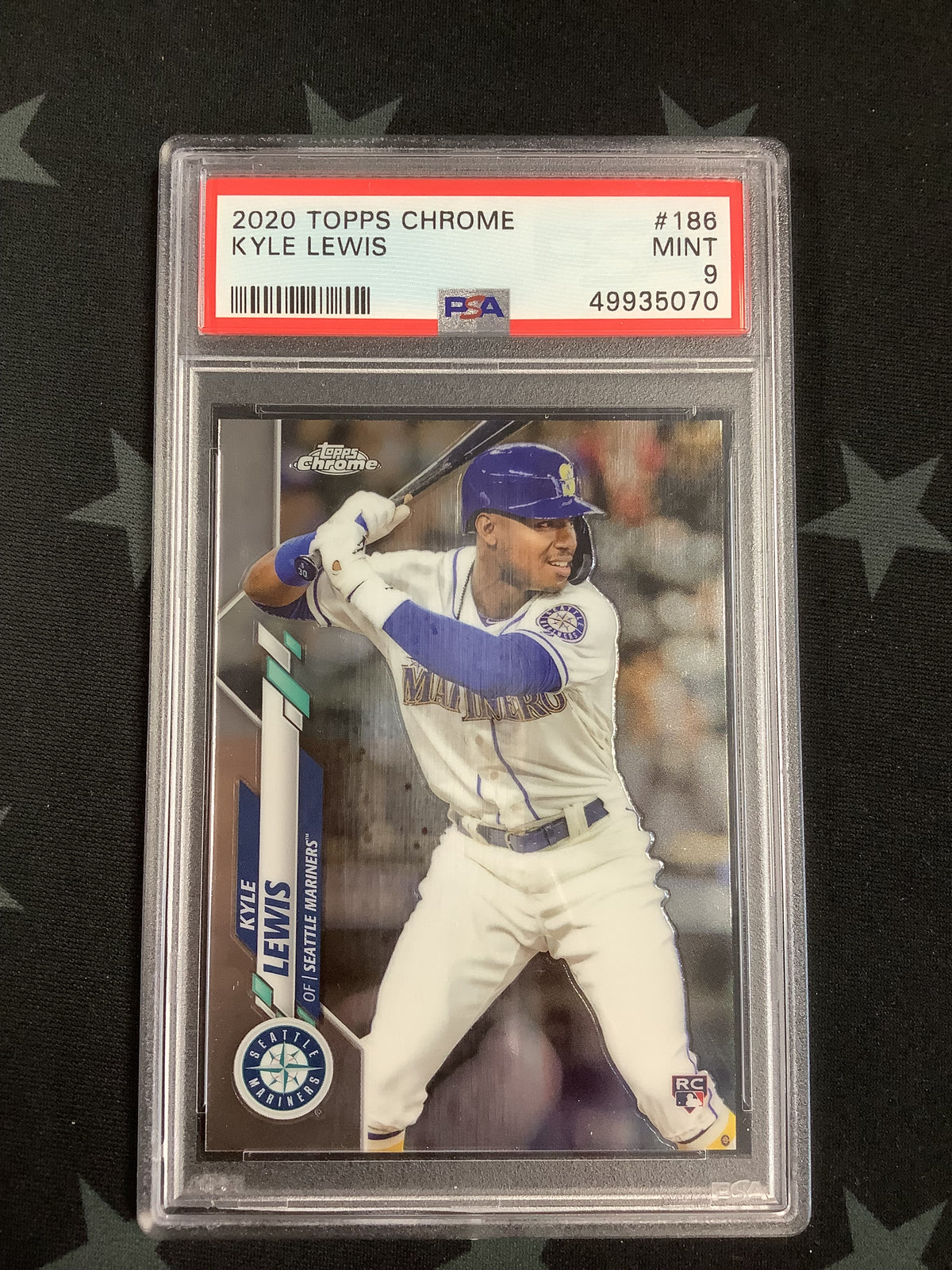 2020 TOPPS CHROME KYLE LEWIS #186 PSA MINT 9