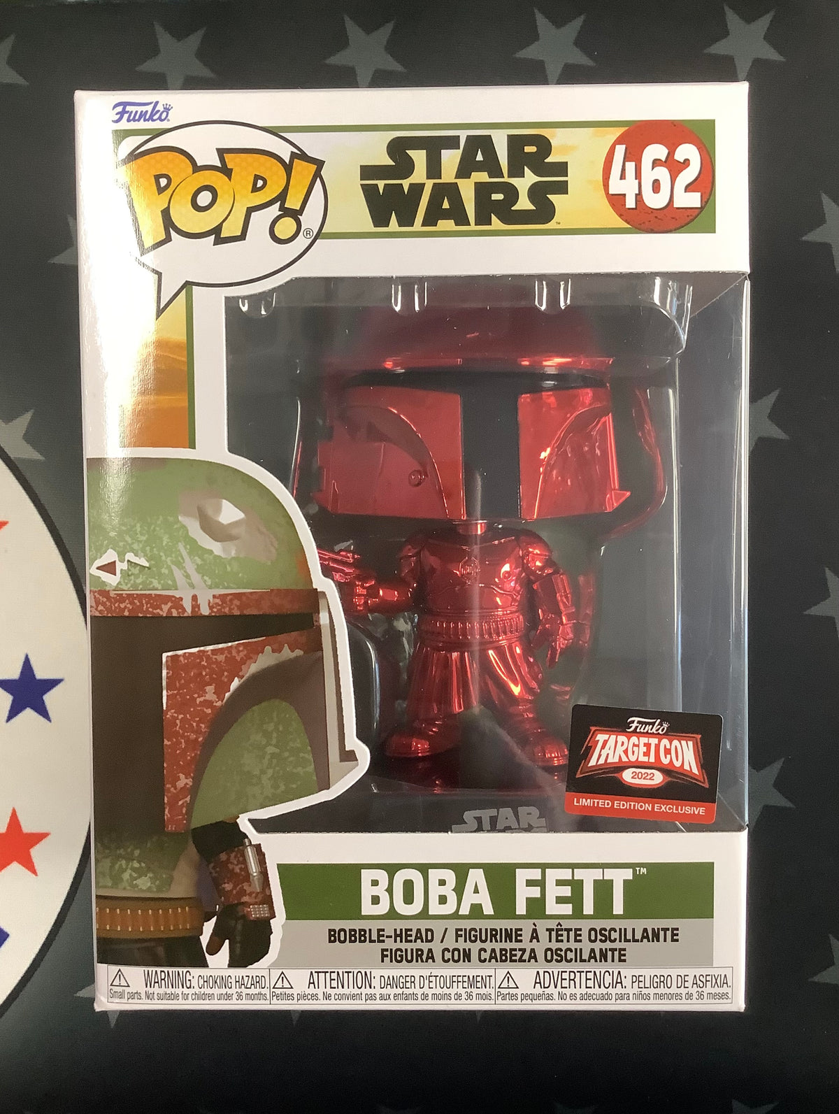 Boba Fett Funko Pop Star Wars 2022 Target Con 462 w/ Protector