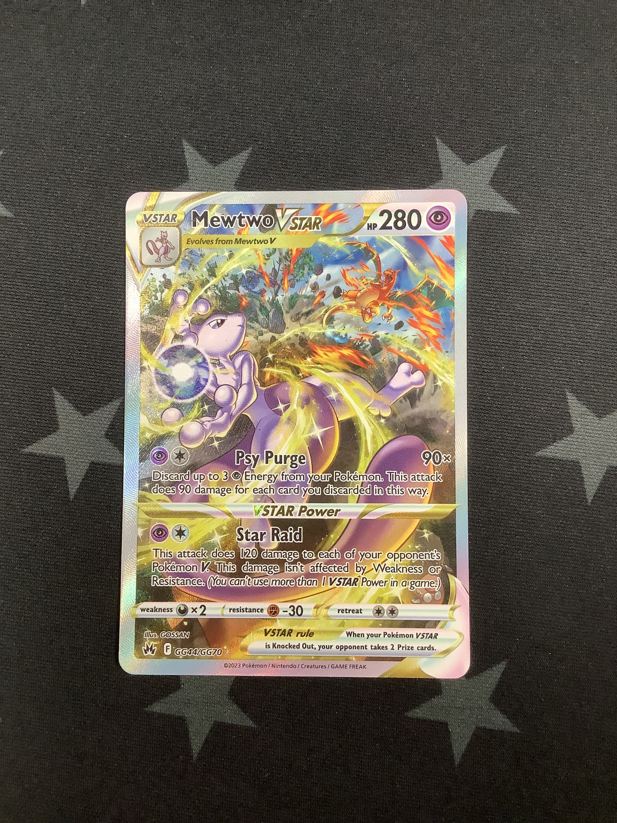 2023 Pokémon Crown Zenith Mewtwo VSTAR Full Art GG44/GG70