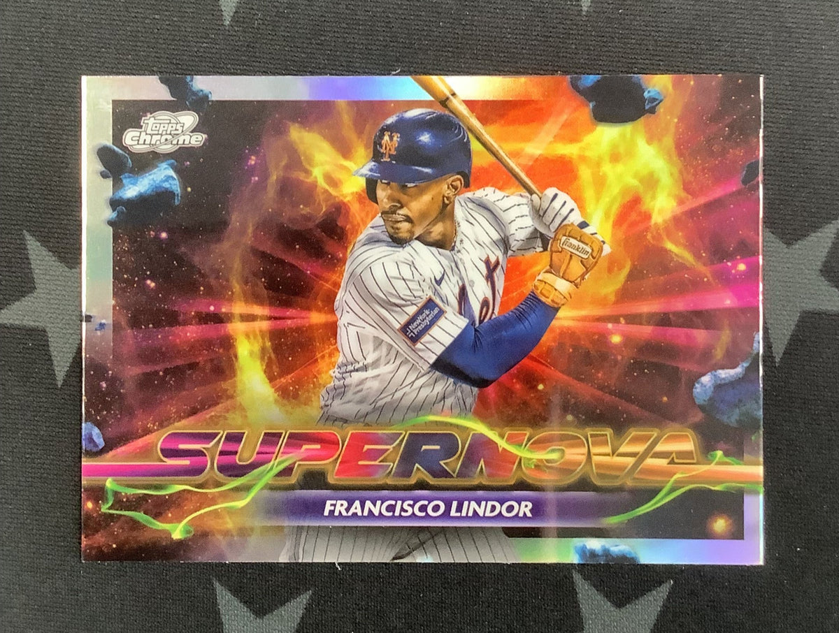 2024 Topps Cosmic Chrome Francisco Lindor Supernova SSP Insert #SPN-16 Mets