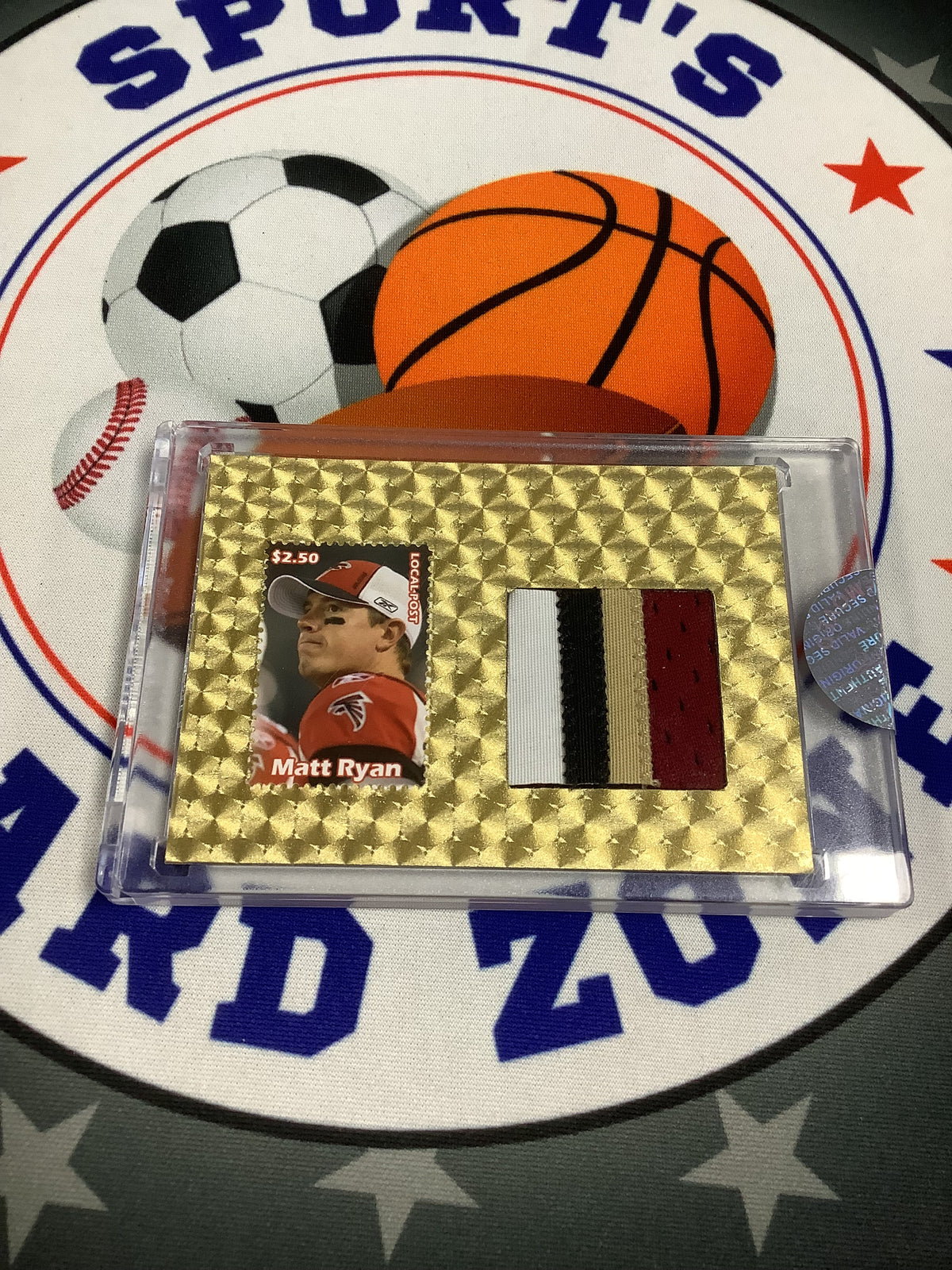 2020 Pieces of the Past The Bar Sports Edition Matt Ryan SuperFoil GU Relic 1/1
